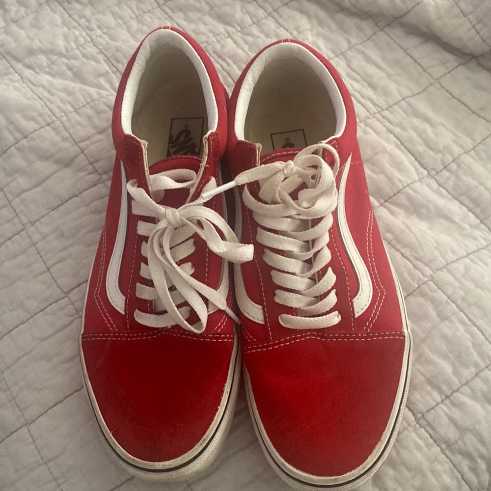 VANS Old Skool Racing Red & True White Shoes